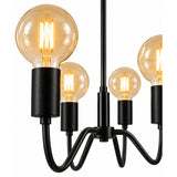 Lámpara de Techo Liaison Negro 43x19cm de Cuatro Luces Ajustable de Luz Cálida con Bombillo LED