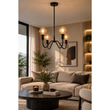 Lámpara de Techo Liaison Negro 43x19cm de Cuatro Luces Ajustable de Luz Cálida con Bombillo LED