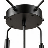 Lámpara de Techo Harmonie Negro 11x150cm de Cinco Luces Ajustable de Luz Cálida con Bombillo LED