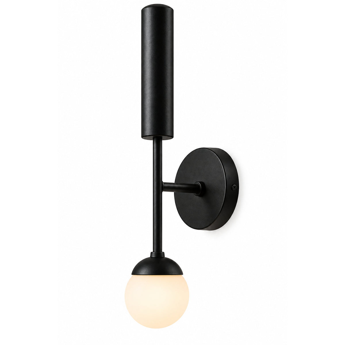 Lámpara de Techo o Pared Axe Negro 10x58cm de una Luz Ajustable de Luz Cálida con Bombillo LED