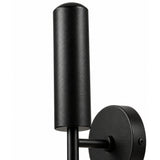 Lámpara de Techo o Pared Axe Negro 10x58cm de una Luz Ajustable de Luz Cálida con Bombillo LED