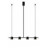 Lámpara de Techo Trait Negro 20x18.5cm de Cinco Luces Ajustable de Luz Cálida con Bombillo LED