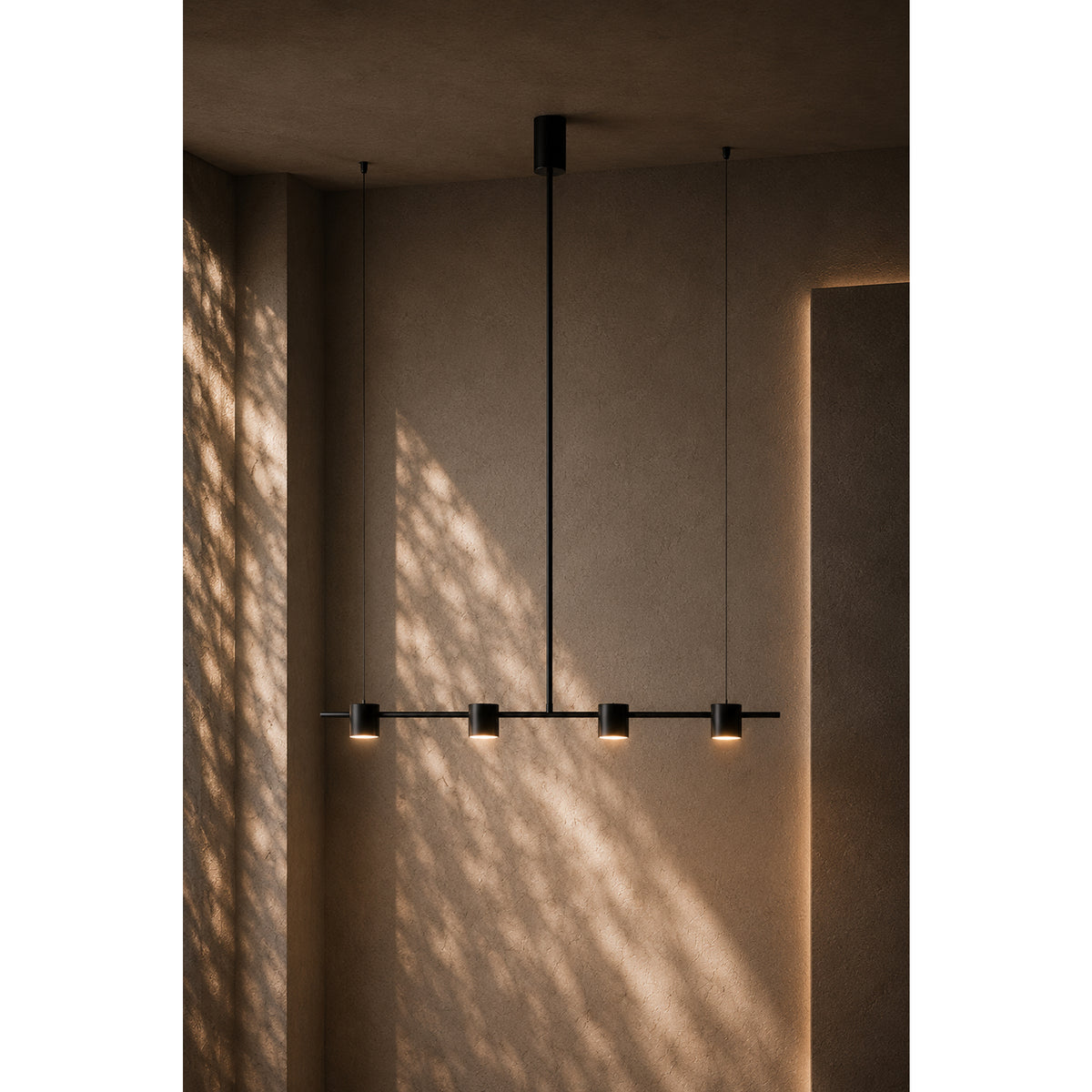Lámpara de Techo Trait Negro 20x18.5cm de Cinco Luces Ajustable de Luz Cálida con Bombillo LED