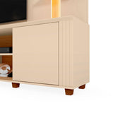 Centro de Entretenimiento Arena y Oasis 217x183cm para TV Hasta 65" Pulgadas con Siete Compartimientos y con Ranura para Cables
