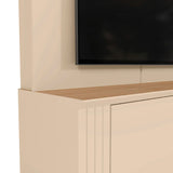 Centro de Entretenimiento Arena y Oasis 217x183cm para TV Hasta 65" Pulgadas con Siete Compartimientos y con Ranura para Cables