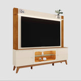Centro de Entretenimiento Arena y Oasis 198x188cm para TV Hasta 70" Pulgadas con Tres Compartimientos y con Ranura para Cables