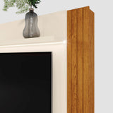 Centro de Entretenimiento Arena y Oasis 198x188cm para TV Hasta 70" Pulgadas con Tres Compartimientos y con Ranura para Cables