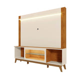 Centro de Entretenimiento Arena y Oasis 198x188cm para TV Hasta 70" Pulgadas con Tres Compartimientos y con Ranura para Cables