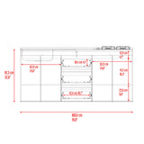 Mueble Inferior de Cocina Boreal Fresno y Blanco 179.9x89.5cm con Mesón de Acero Inoxidable con Pozuelo Lado Izquierdo y con Estufa