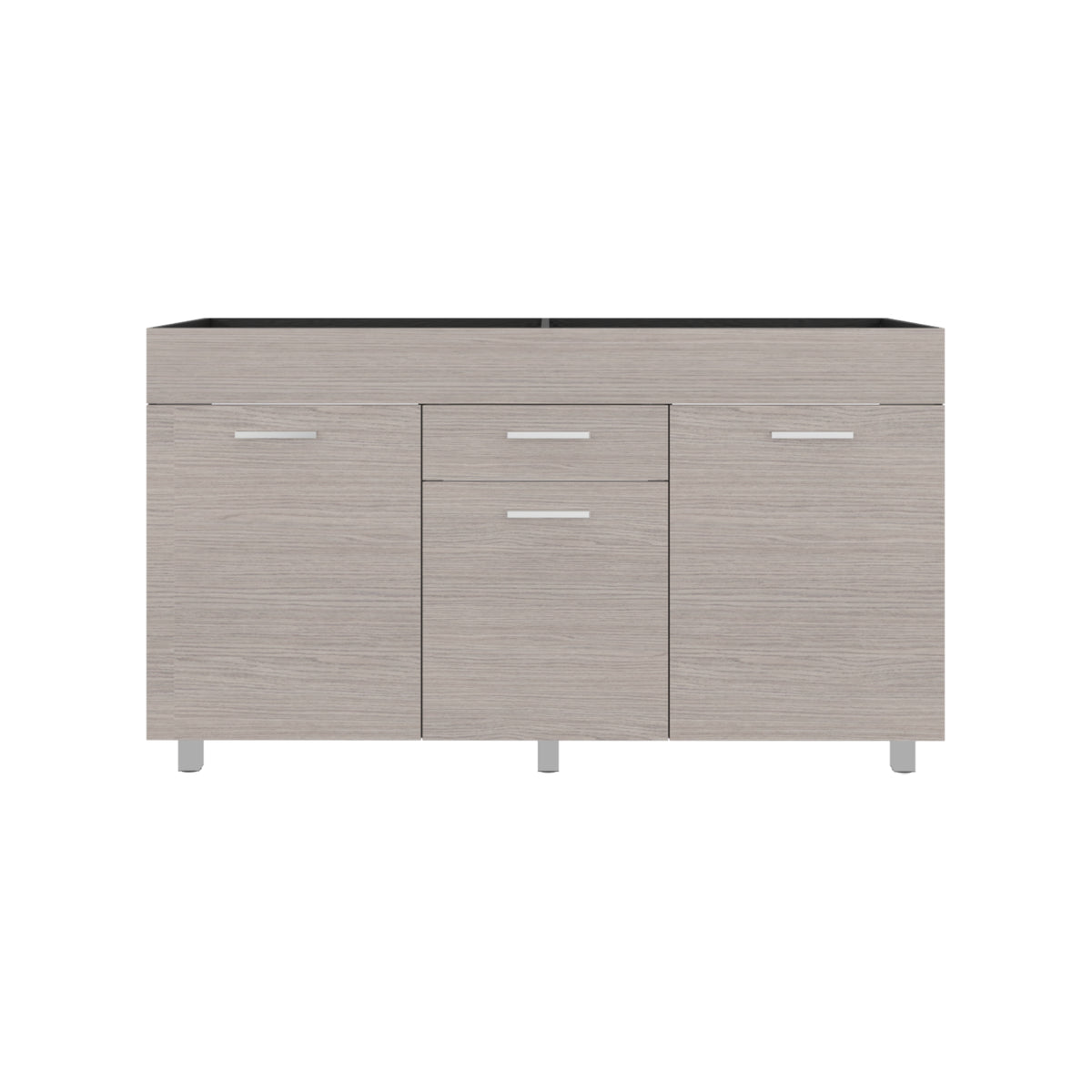 Mueble Inferior de Cocina Rosa Wengue y Positano 148.2x84.5cm sin Mesón y sin Estufa