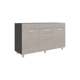 Mueble Inferior de Cocina Rosa Wengue y Positano 148.2x84.5cm sin Mesón y sin Estufa