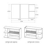 Mueble Superior de Cocina Natura Rovere 100x60cm con Dos Puertas y con Locero