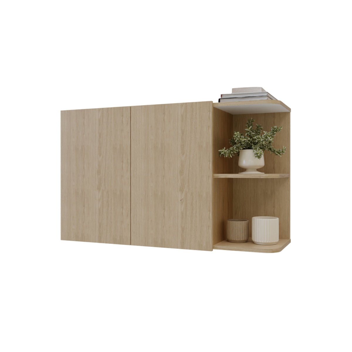 Mueble Superior de Cocina Natura Rovere 100x60cm con Dos Puertas y con Locero