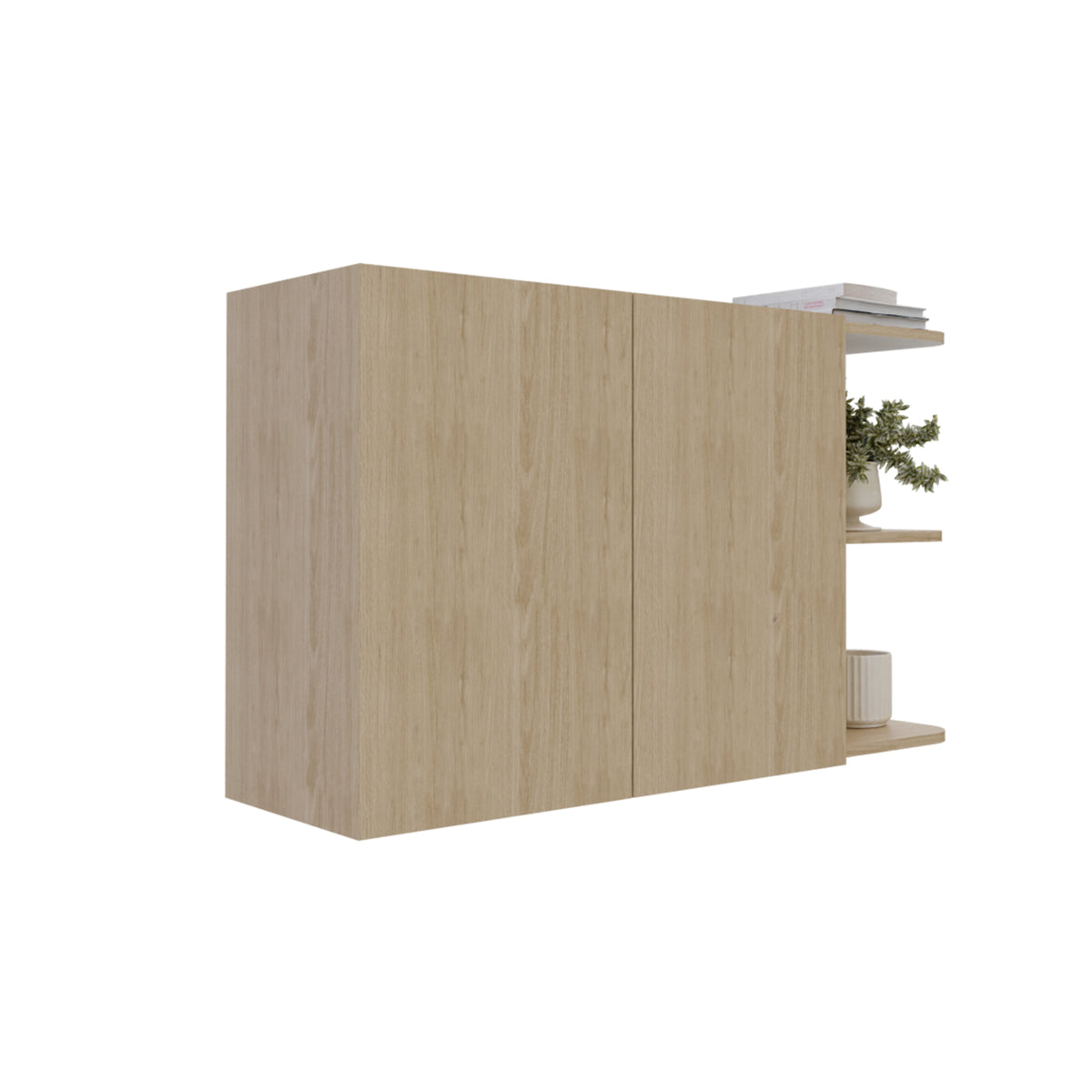 Mueble Superior de Cocina Natura Rovere 100x60cm con Dos Puertas y con Locero