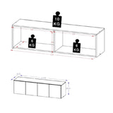 Mueble Superior de Cocina Milano Blanco 123x39cm con Dos Puertas