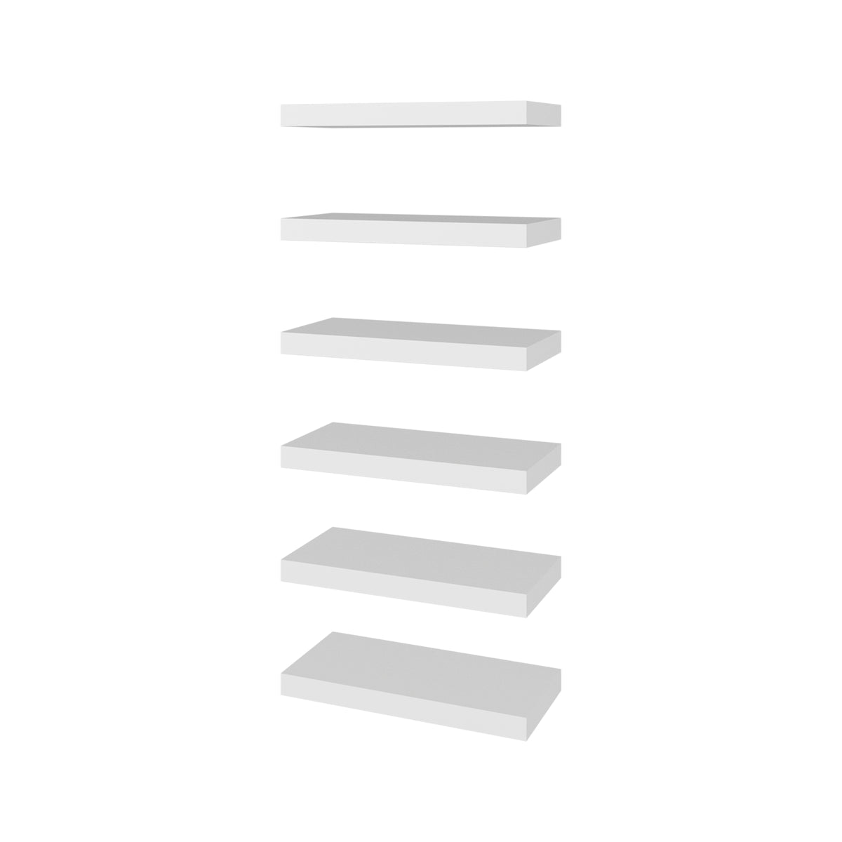 Repisa Shelf Blanco 45.1x3.8cm Flotante Rectangular
