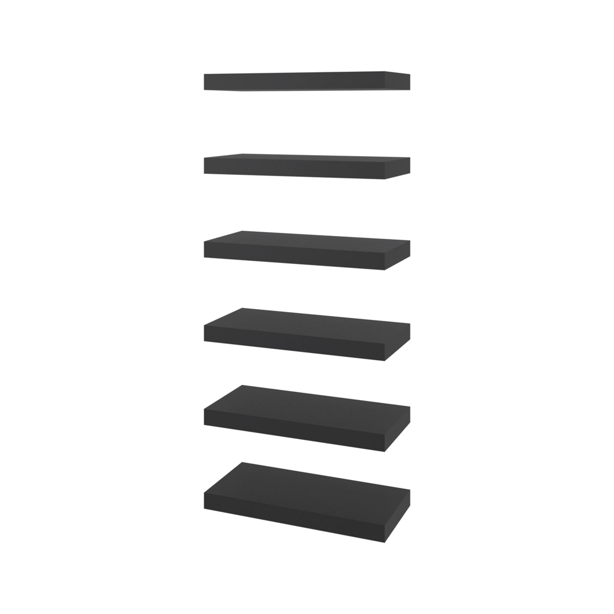 Set de 2 Repisas Shelf Wengue 45.1x3.8cm Flotante Rectangular