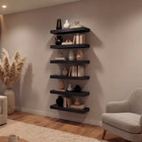 Set de 2 Repisas Shelf Wengue 45.1x3.8cm Flotante Rectangular