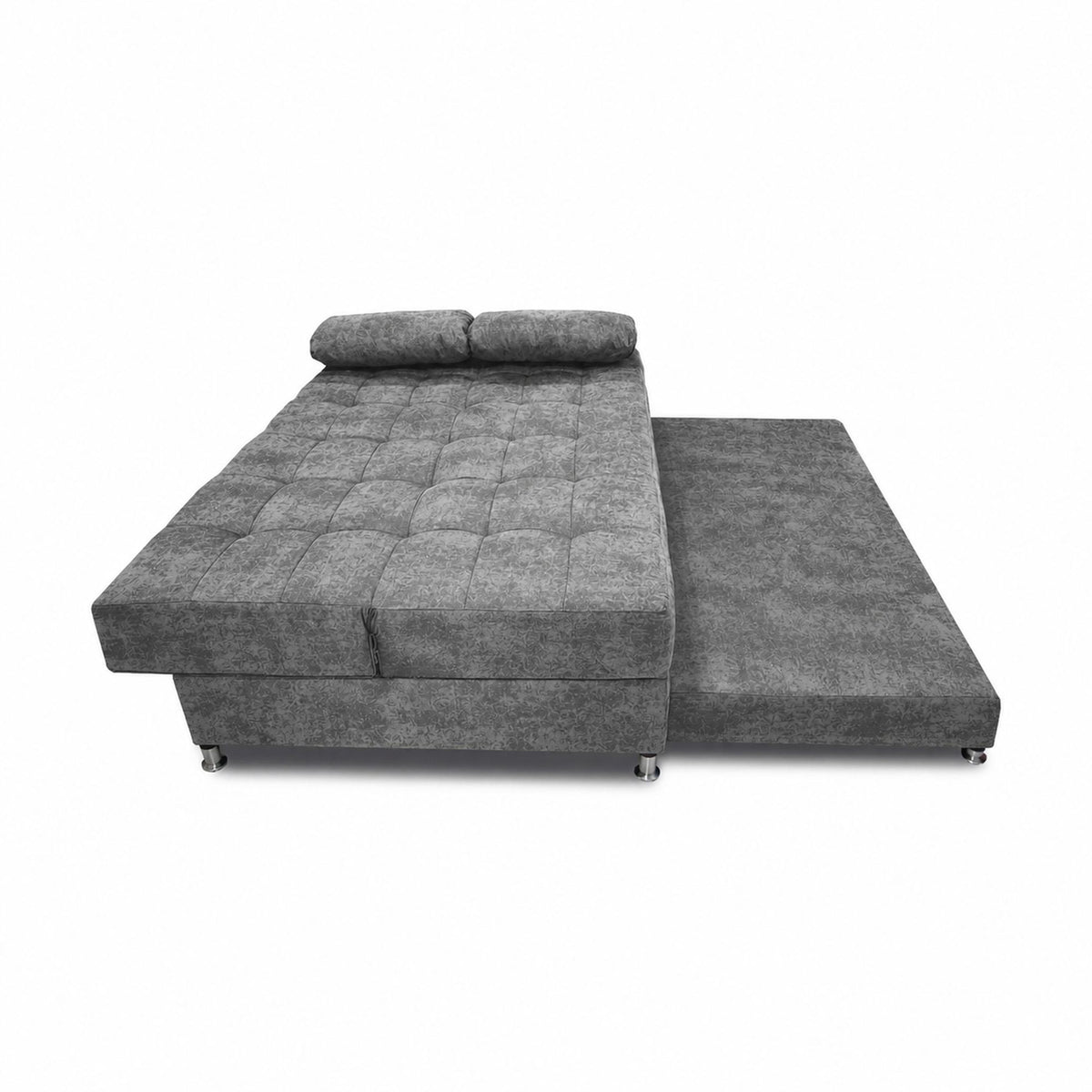 Sofá Cama Arkan Gris 190x95cm de Tres Puestos Reclinable sin Apoya Brazos