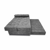 Sofá Cama Arkan Gris 190x95cm de Tres Puestos Reclinable sin Apoya Brazos