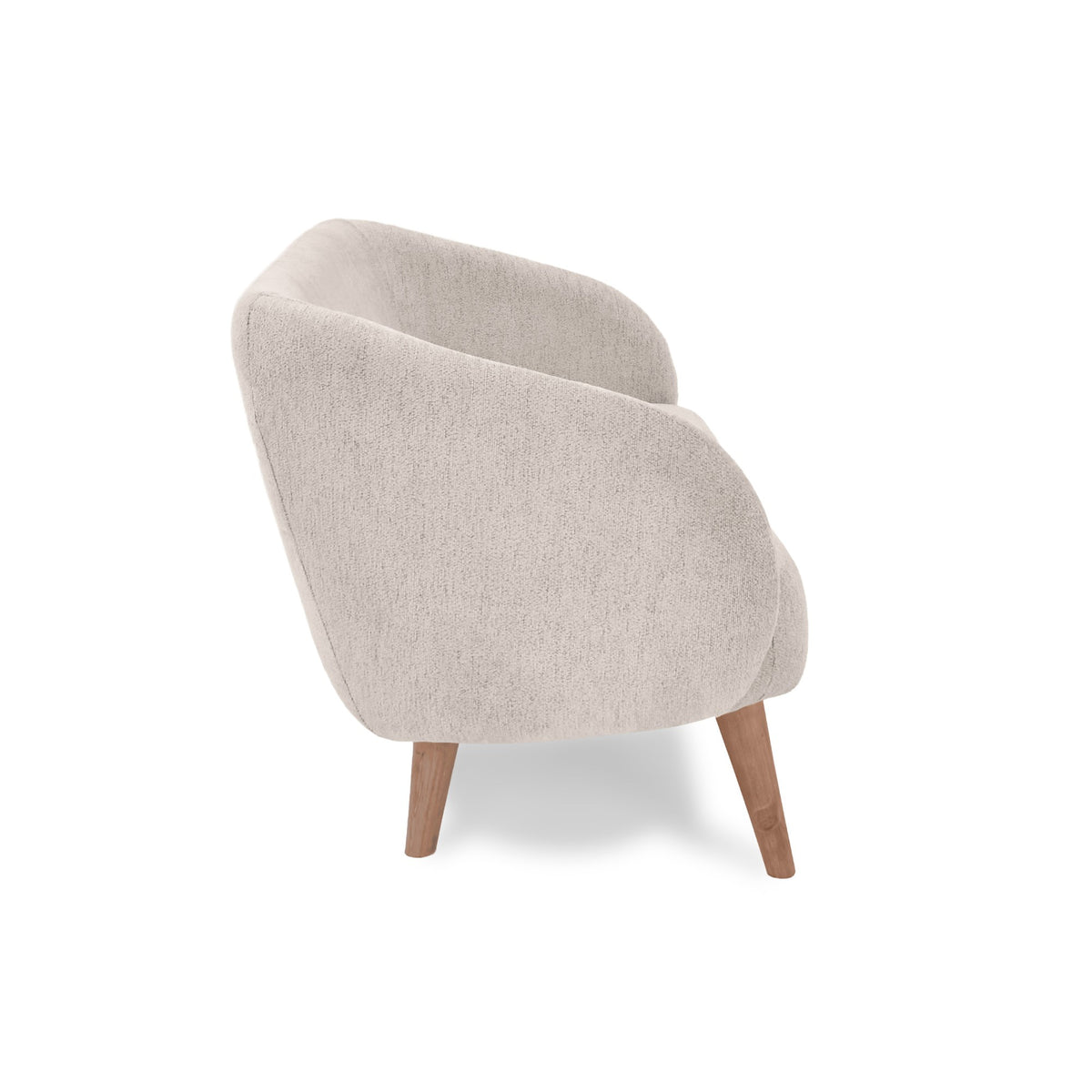 Sofá Astra Beige y Matiz Caoba 130x77cm de Dos Puestos con Apoya Brazos