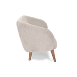 Sofá Astra Beige y Matiz Caoba 130x77cm de Dos Puestos con Apoya Brazos