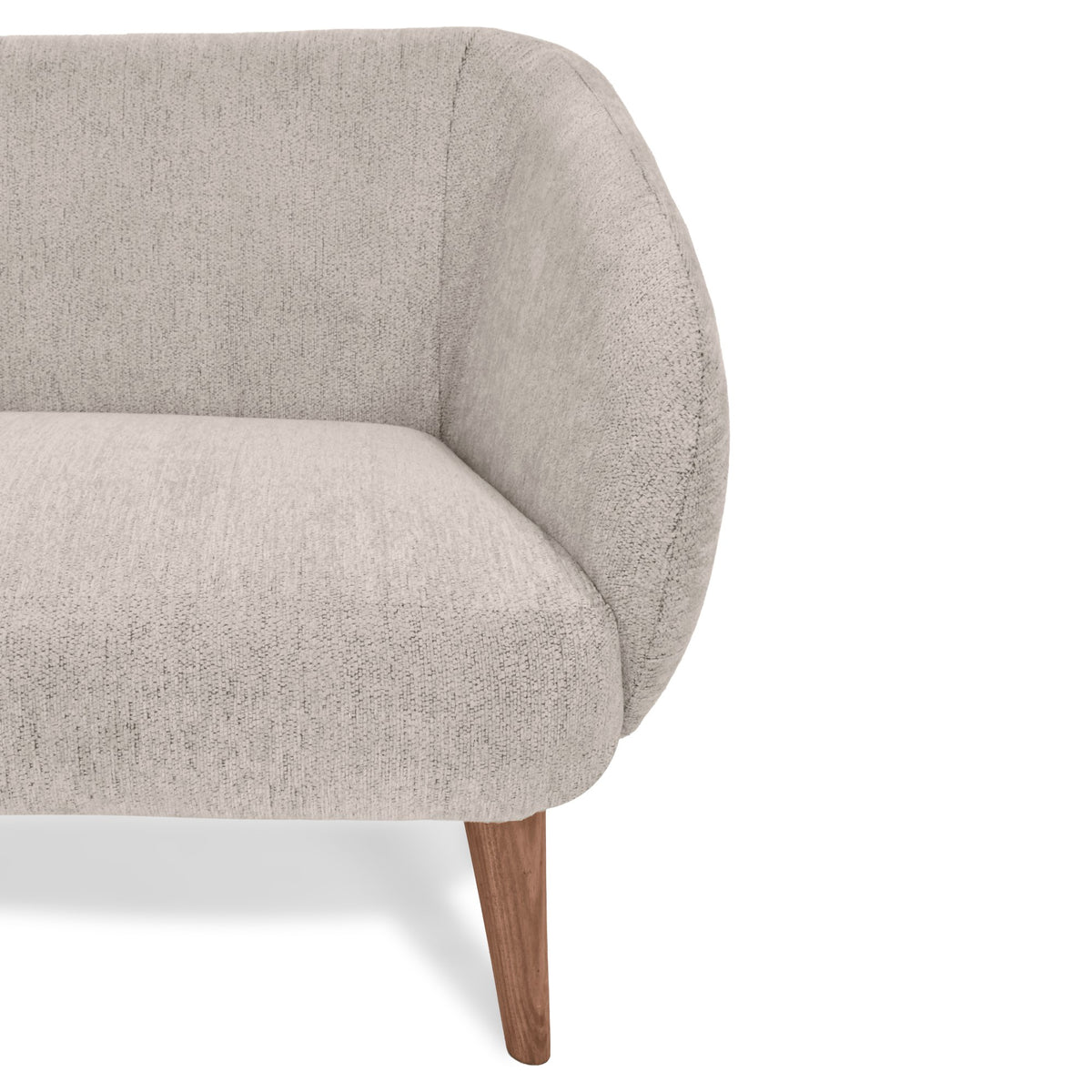 Sofá Astra Beige y Matiz Caoba 130x77cm de Dos Puestos con Apoya Brazos