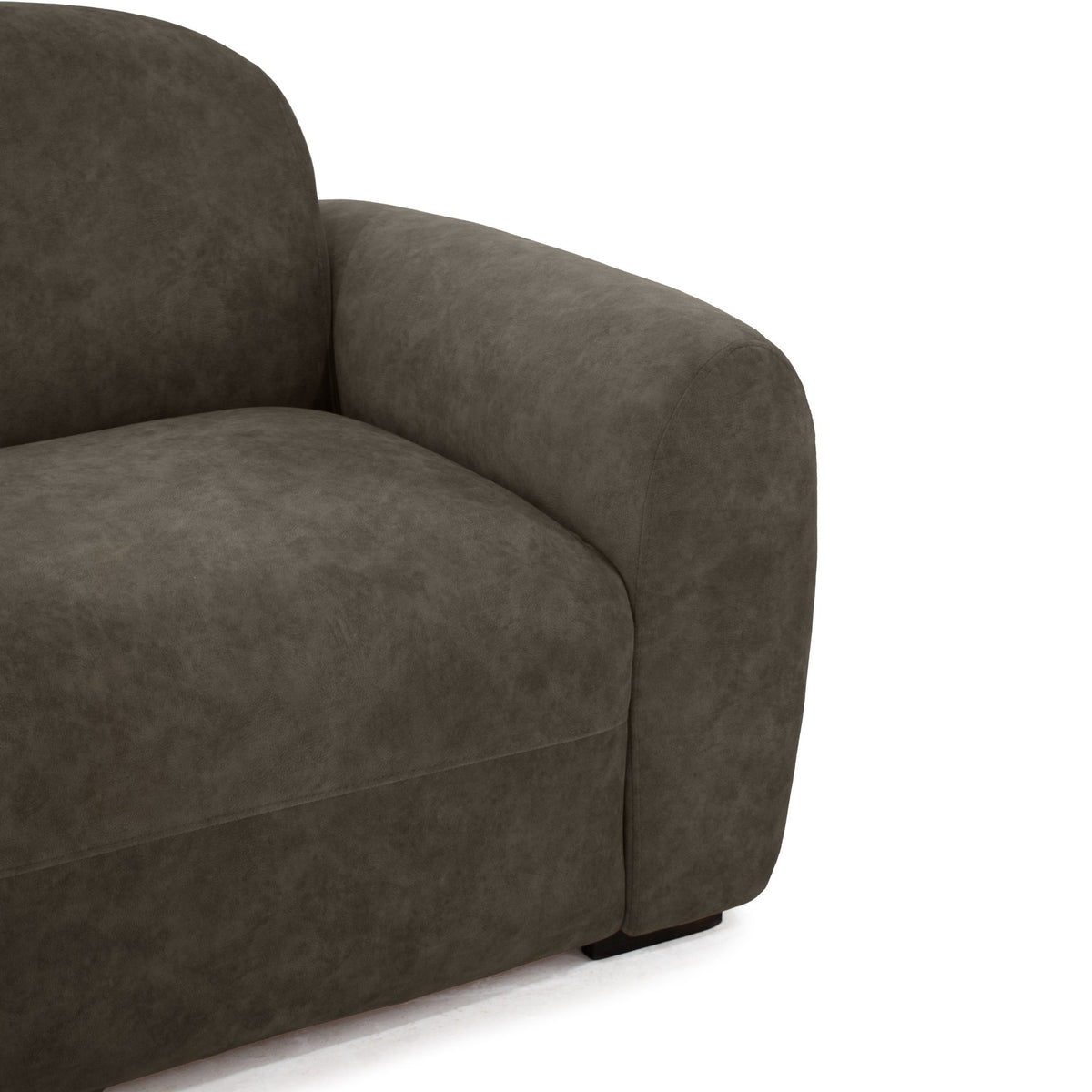 Sofá Auren Marrón y Matiz Wengue 185x83cm de Dos Puestos con Apoya Brazos