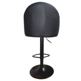 Silla Bar Milan Negro 40x84cm de Asiento Ovalado con Espaldar y sin Apoya Brazos