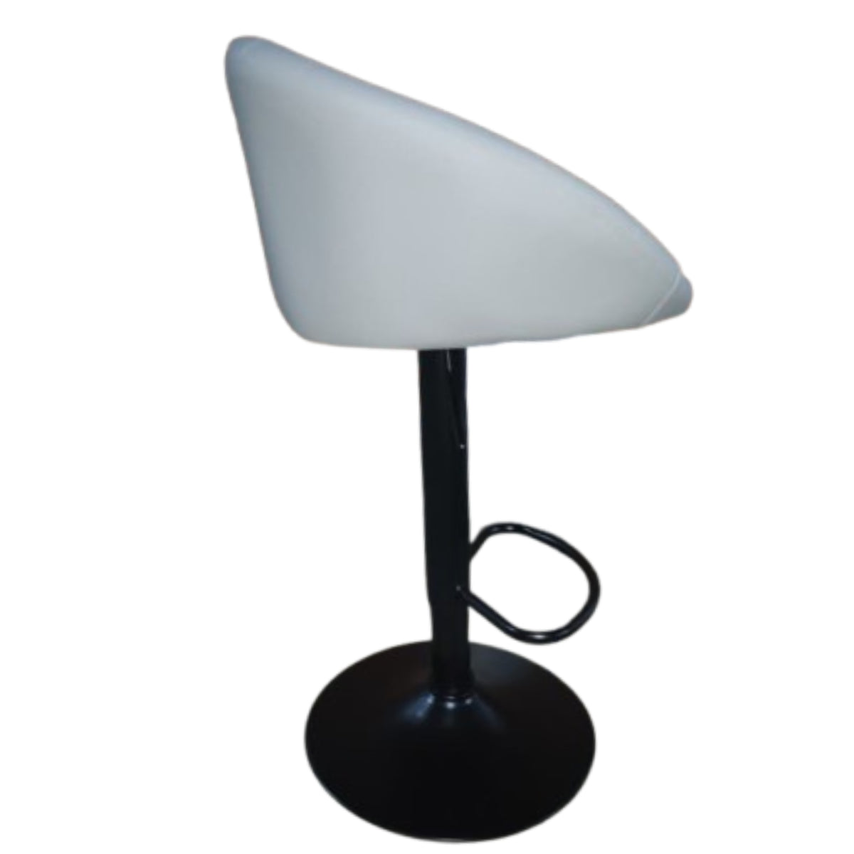 Silla Bar Milan Gris 40x84cm de Asiento Ovalado con Espaldar y sin Apoya Brazos