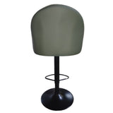 Silla Bar Milan Verde 40x84cm de Asiento Ovalado con Espaldar y sin Apoya Brazos