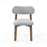 Silla de Comedor Saudi Plata y Matiz Caoba 58x82cm de Asiento Ovalado sin Espaldar y sin Apoya Brazos