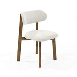 Silla de Comedor Saudi Multicolor y Matiz Caoba 58x82cm de Asiento Ovalado sin Espaldar y sin Apoya Brazos