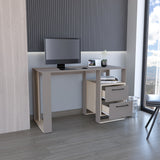 Escritorio Verlot Taupe Mallado 52x75cm con Dos Cajones y con Organizador de Libros
