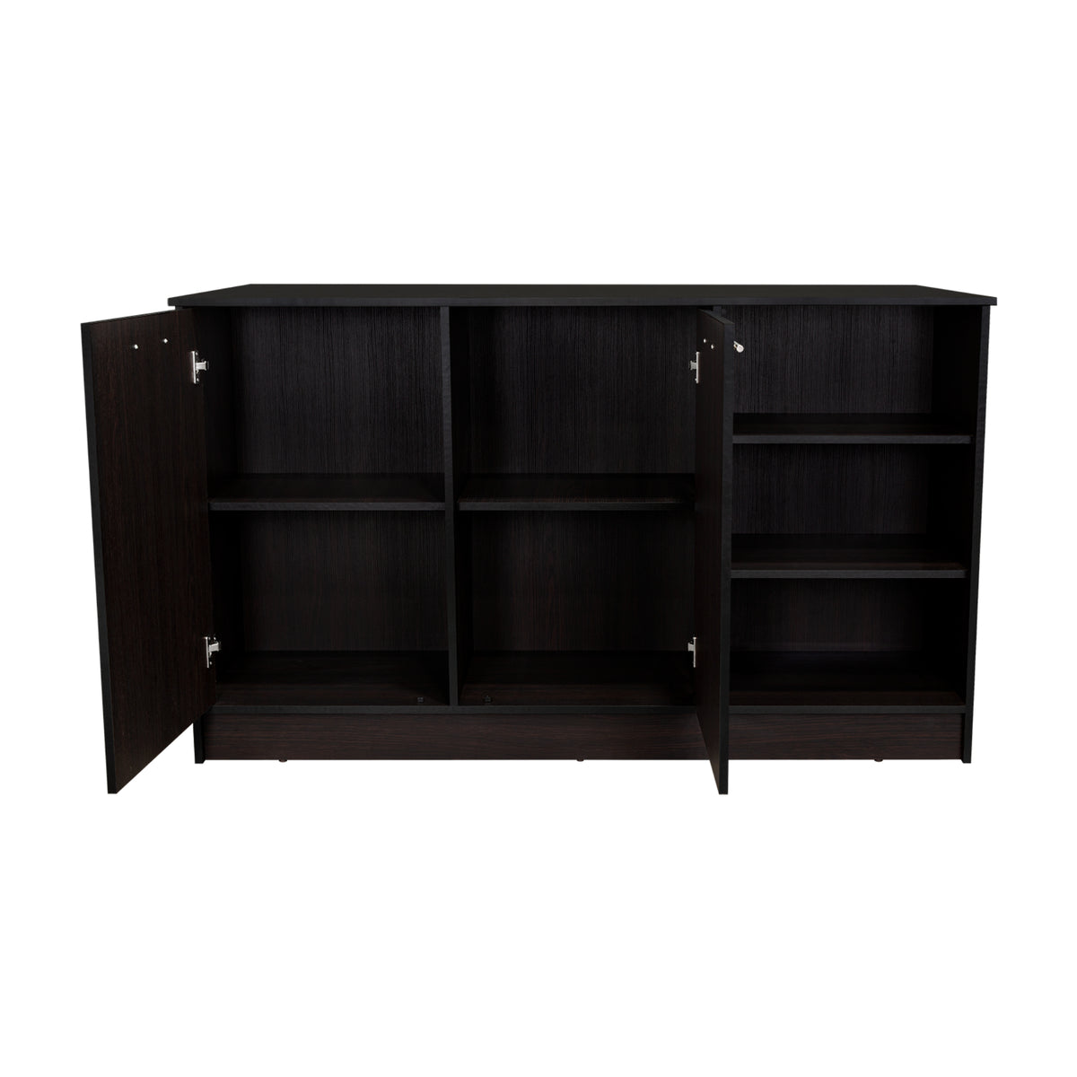 Isla de Cocina Ginger Wengue 150x90.6cm Con Seis Compartimientos