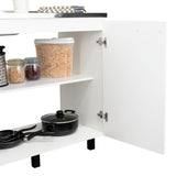 Mueble Inferior Napoles Blanco 100x89cm con Mesón de Acero Inoxidable y con Pozuelo Lado Izquierdo