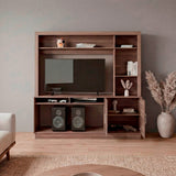 Centro de Entretenimiento Cantabria Avellana 180x180cm Para TV Hasta 55 Pulgadas con Un Cajón