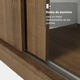 Closet Luke Marron 120x183cm sin Espejo y con Dos Cajones