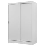 Closet Luke Blanco 120x183cm sin Espejo y con Dos Cajones