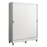 Closet Luke Blanco 120x192cm con Dos Cajones y con Tres Entrepaños