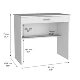 Escritorio Edificie Blanco 80 cm con Cajón y Entrepaño