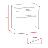 Escritorio Edificie Blanco 80 cm con Cajón y Entrepaño