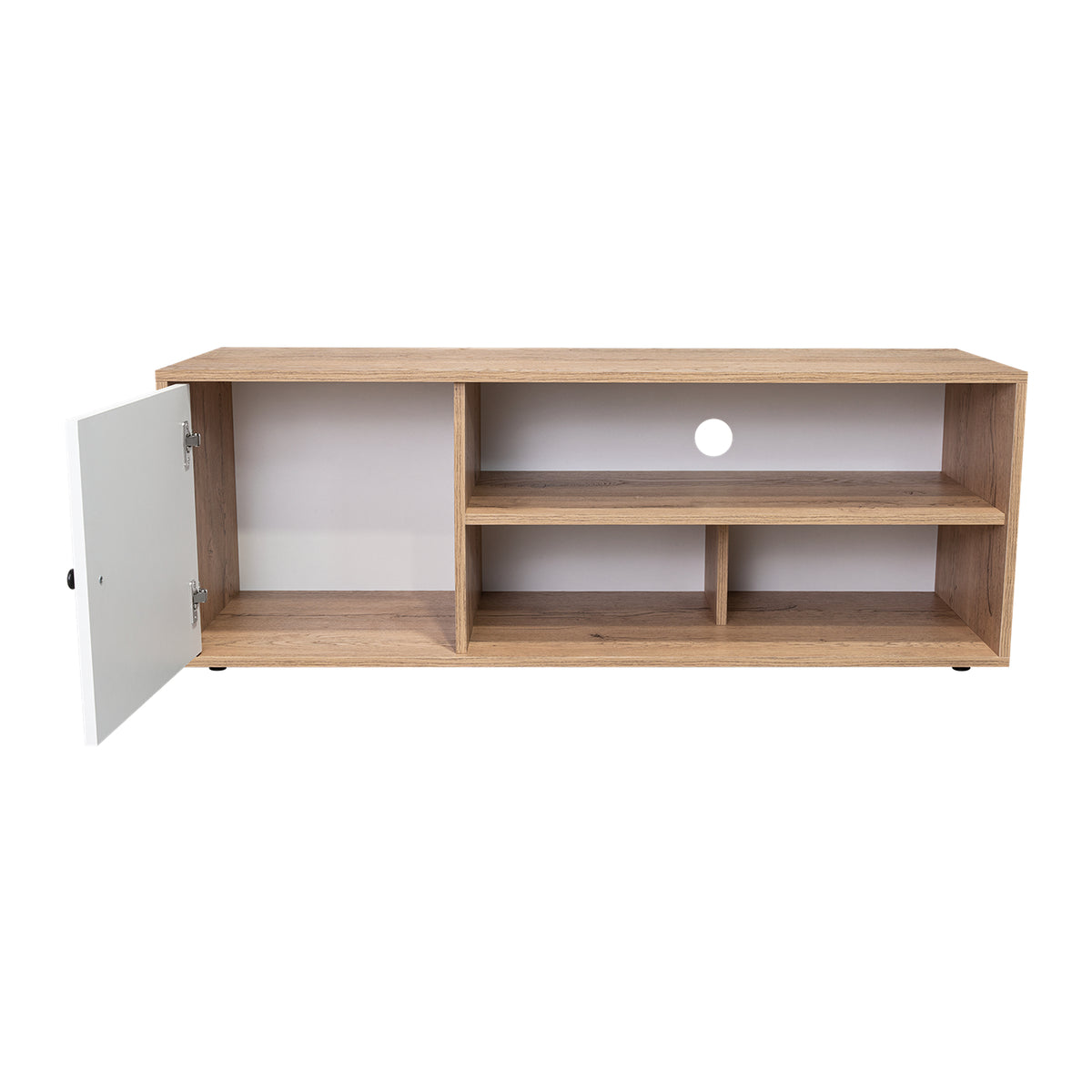 Rack de TV Noah Macadamia 120x44cm Para TV Hasta 50 Pulgadas con Un Cajón