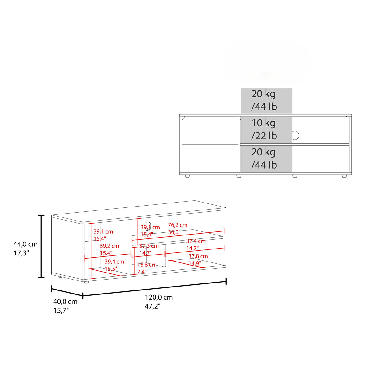 Rack de TV Noah Macadamia 120x44cm Para TV Hasta 50 Pulgadas con Un Cajón