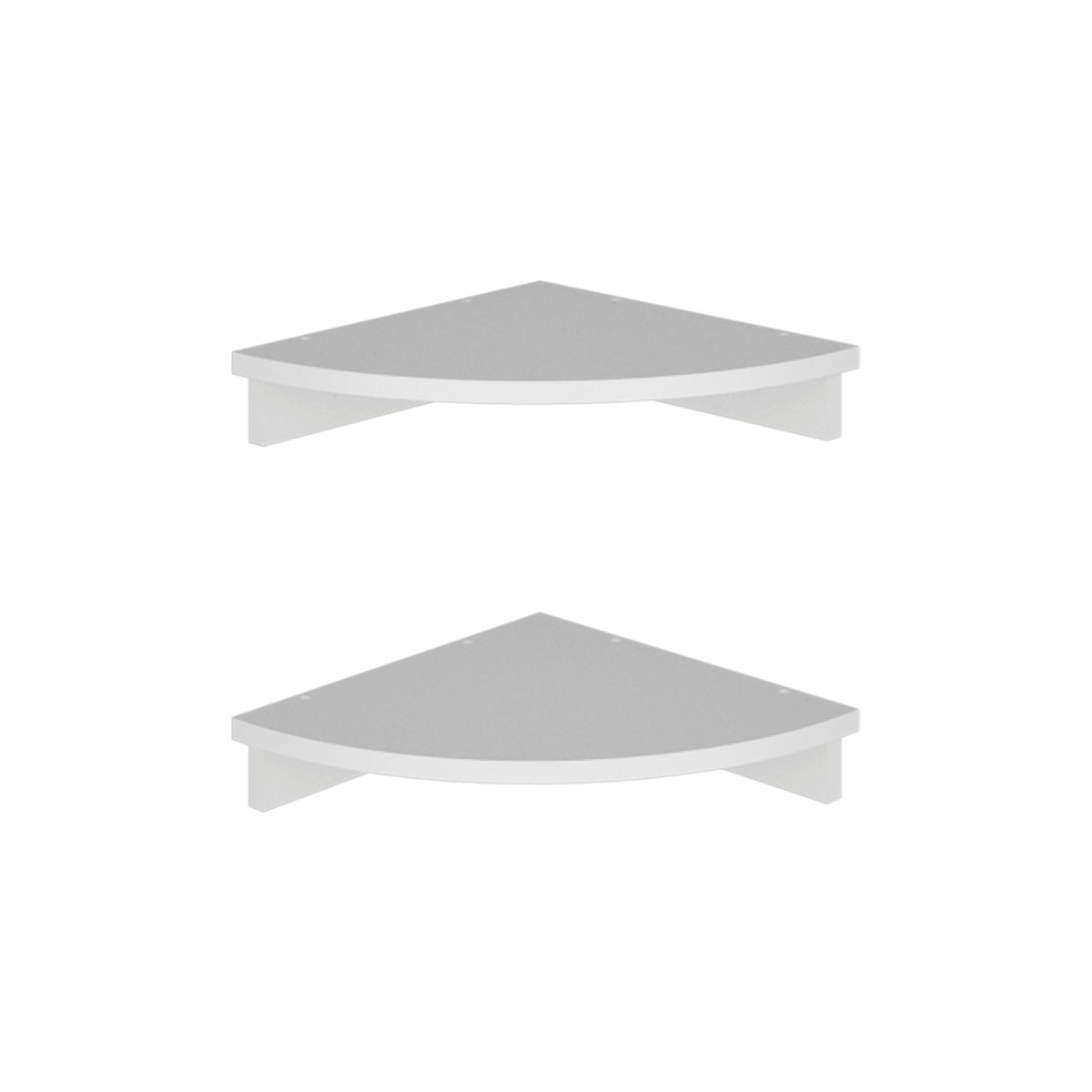 Set x 2 Repisas Shelf Blanco 30.5x30.5cm Triangular de Un Entrepaño