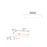 Set x 2 Repisas Shelf Blanco 30.5x30.5cm Triangular de Un Entrepaño