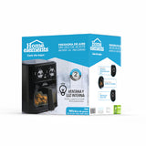 Freidora de Aire Home Elements Negro y Plata 23.2x29.6cm de 4 Litros