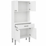 Alacena de cocina blanca moderna en MDP 80x182 cm con 4 puertas
