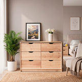 Cajonera Basilea Duna y Blanco 107.1x77.6cm de 3 Hileras con 4 Cajones