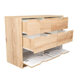 Cajonera Basilea Duna y Blanco 107.1x77.6cm de 3 Hileras con 4 Cajones
